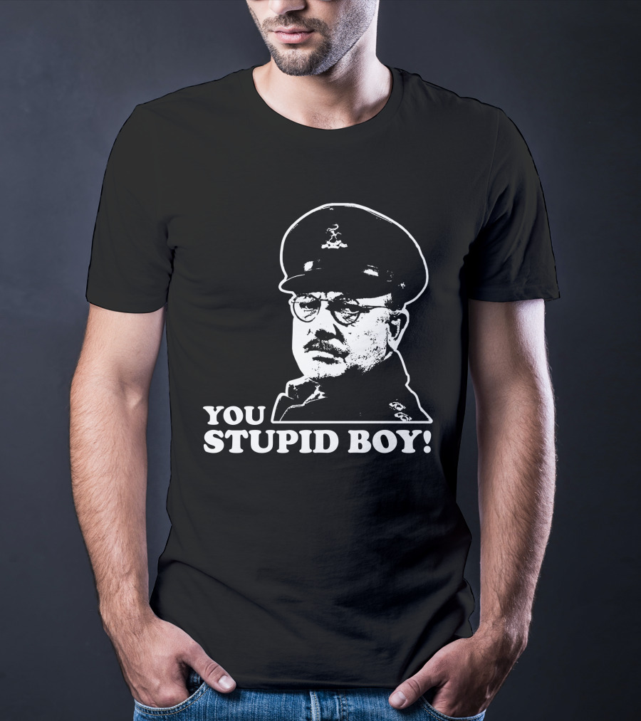Dad's Army You Stupid Boy Classic Catchphrase T-Shirt