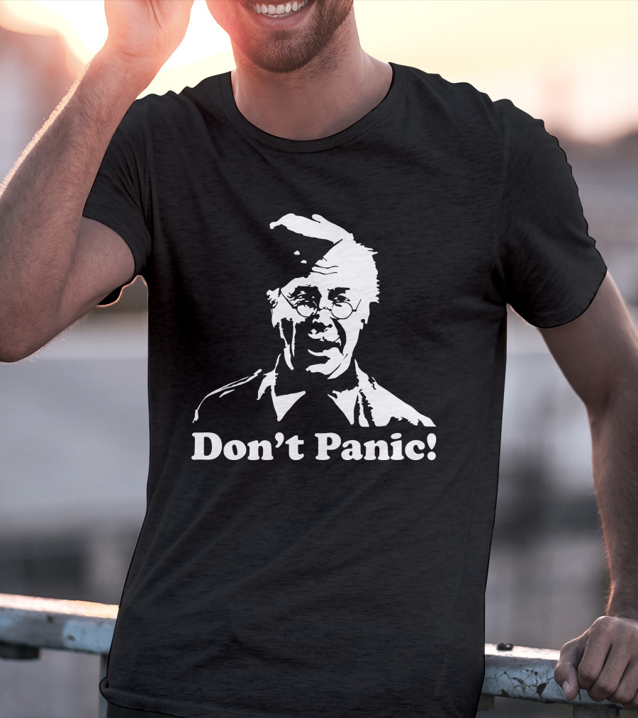 Dad's Army Don't Panic Classic White Text Vintage Character T-Shirt