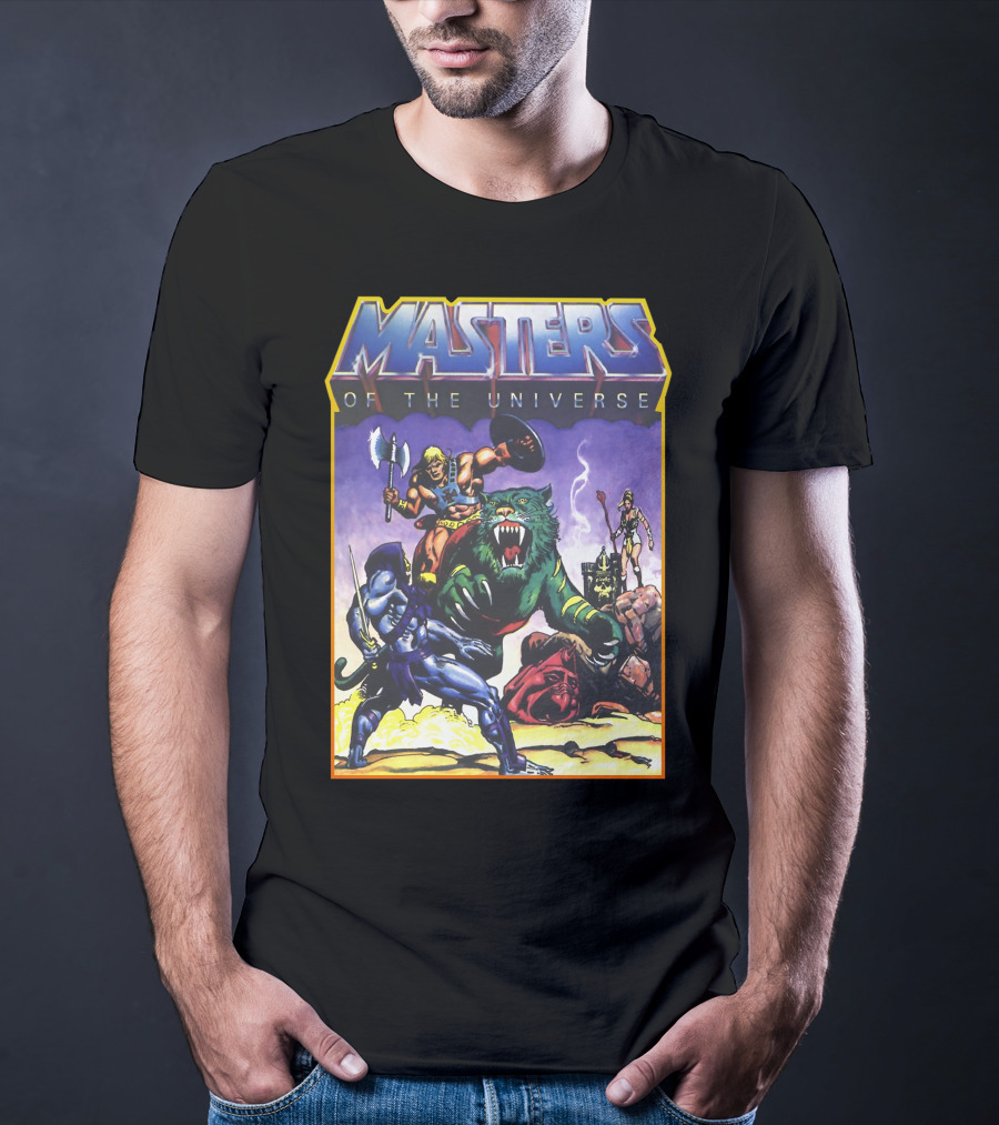 Masters Of The Universe He-Man Battle Cat Skeletor T-Shirt