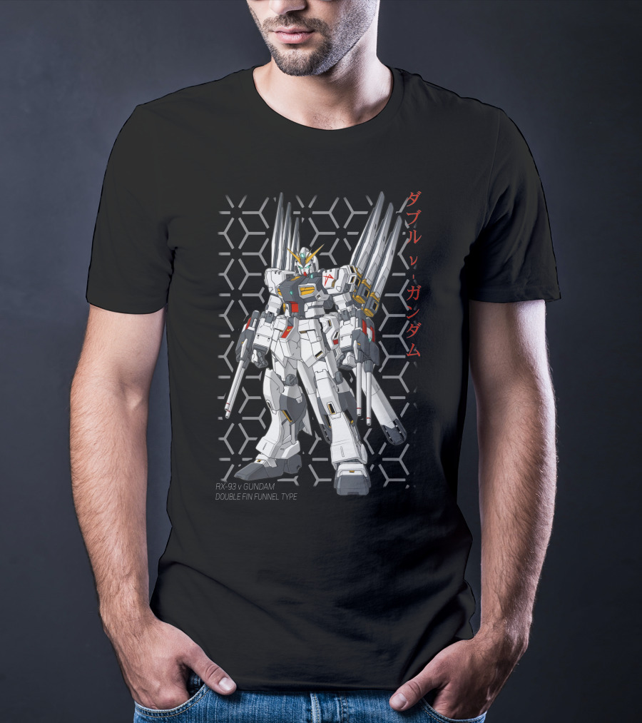 RX-93 V Gundam Double Fin Funnel Type T-Shirt