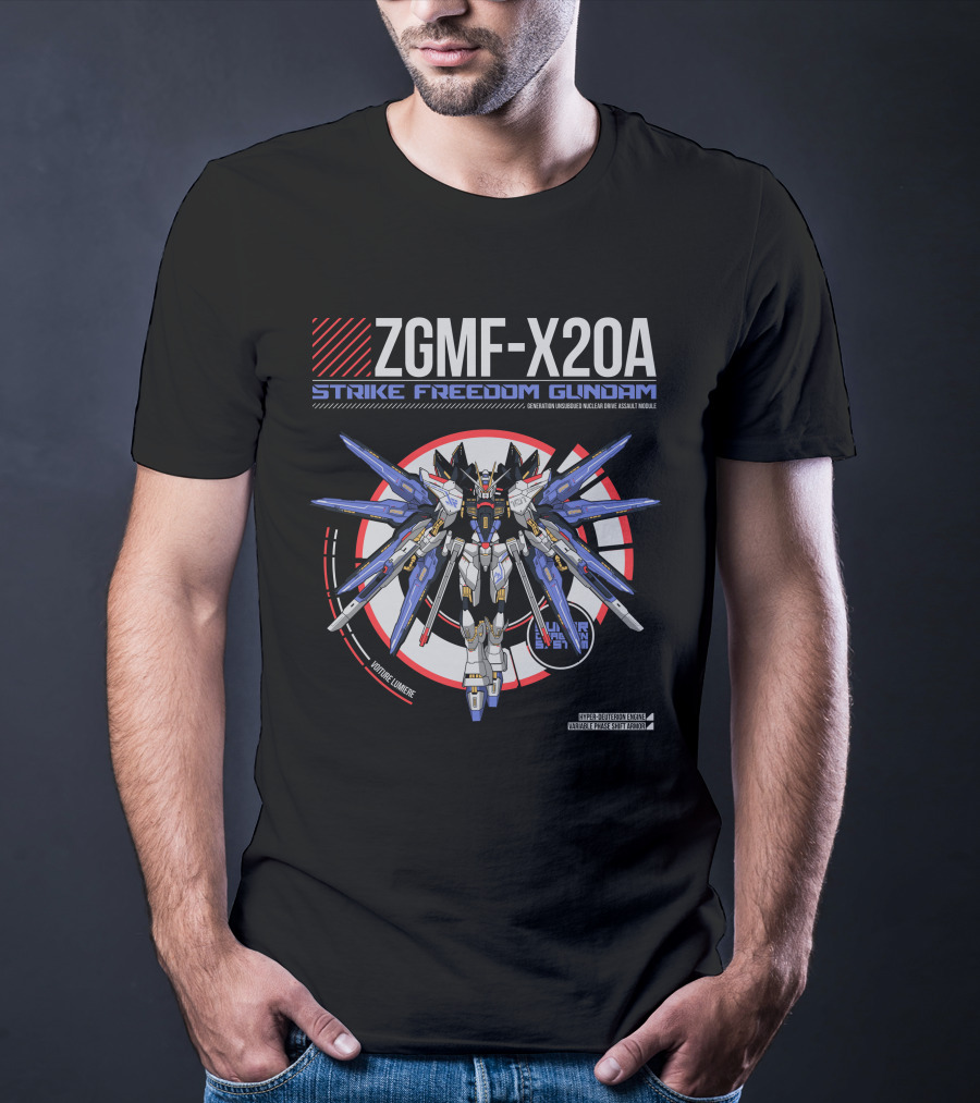ZGMF-X20A Strike Freedom Gundam Generation Unsubdued Nuclear Drive Assault Module T-Shirt