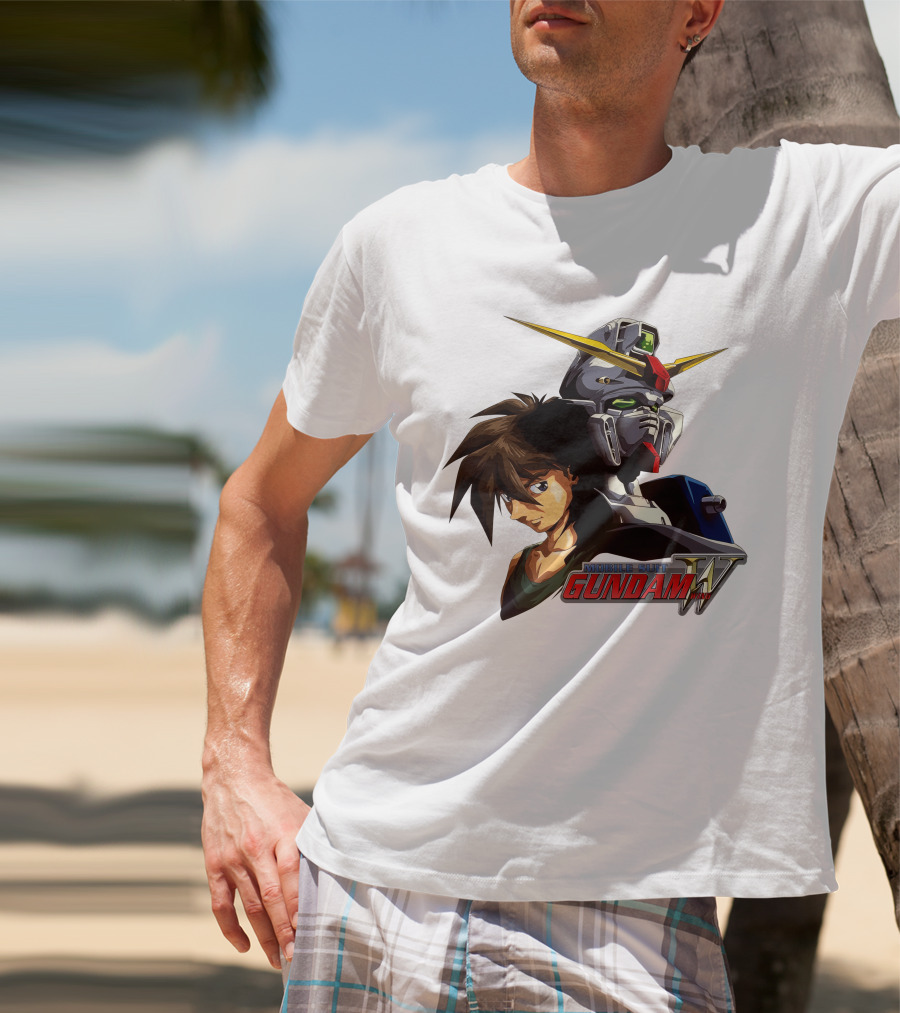 Mobile Suit Gundam Wing Hero And Robot T-Shirt