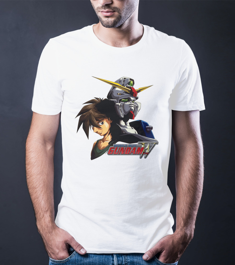 Mobile Suit Gundam Wing Hero And Robot T-Shirt