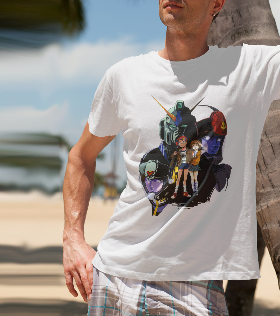 Mobile Suit Gundam Iconic Characters And Mecha Compilation T-Shirt