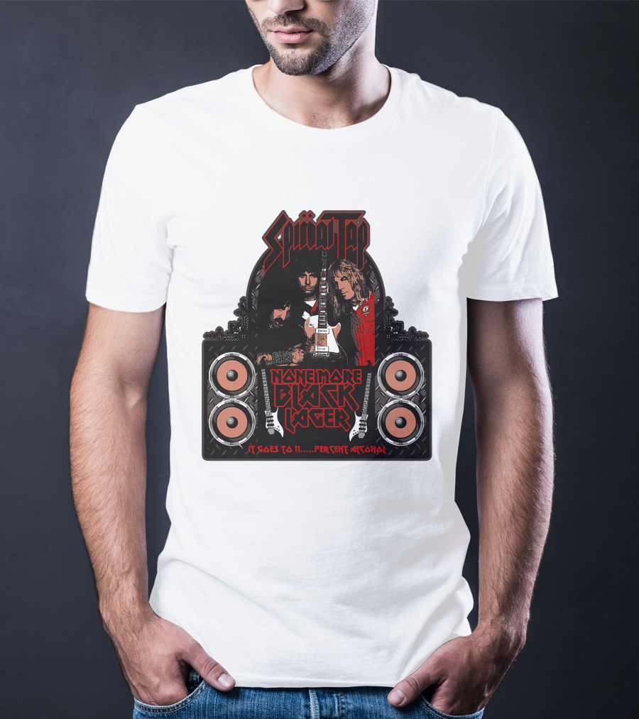 Spinal Tap None More Black Lager It Goes To 11 Percent Alcohol T-Shirt