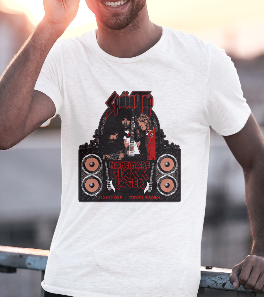 Spinal Tap None More Black Lager It Goes To 11 Percent Alcohol T-Shirt