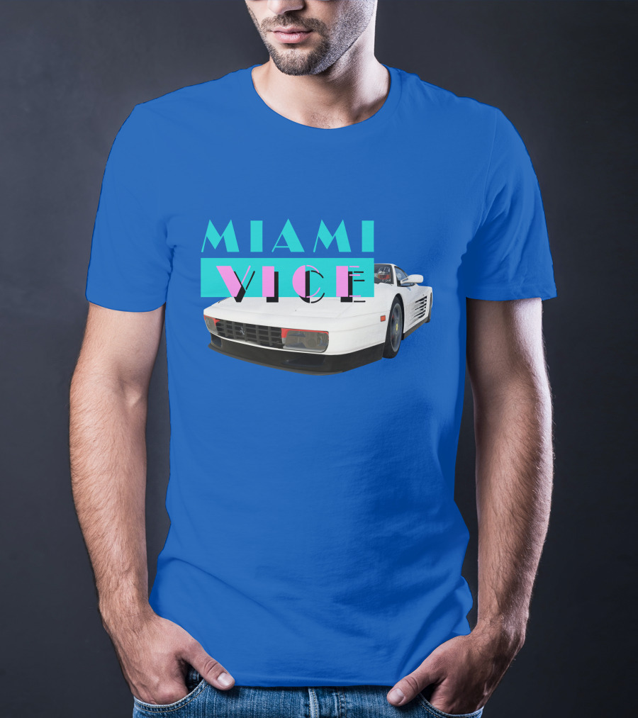 Miami Vice Retro Car T-Shirt