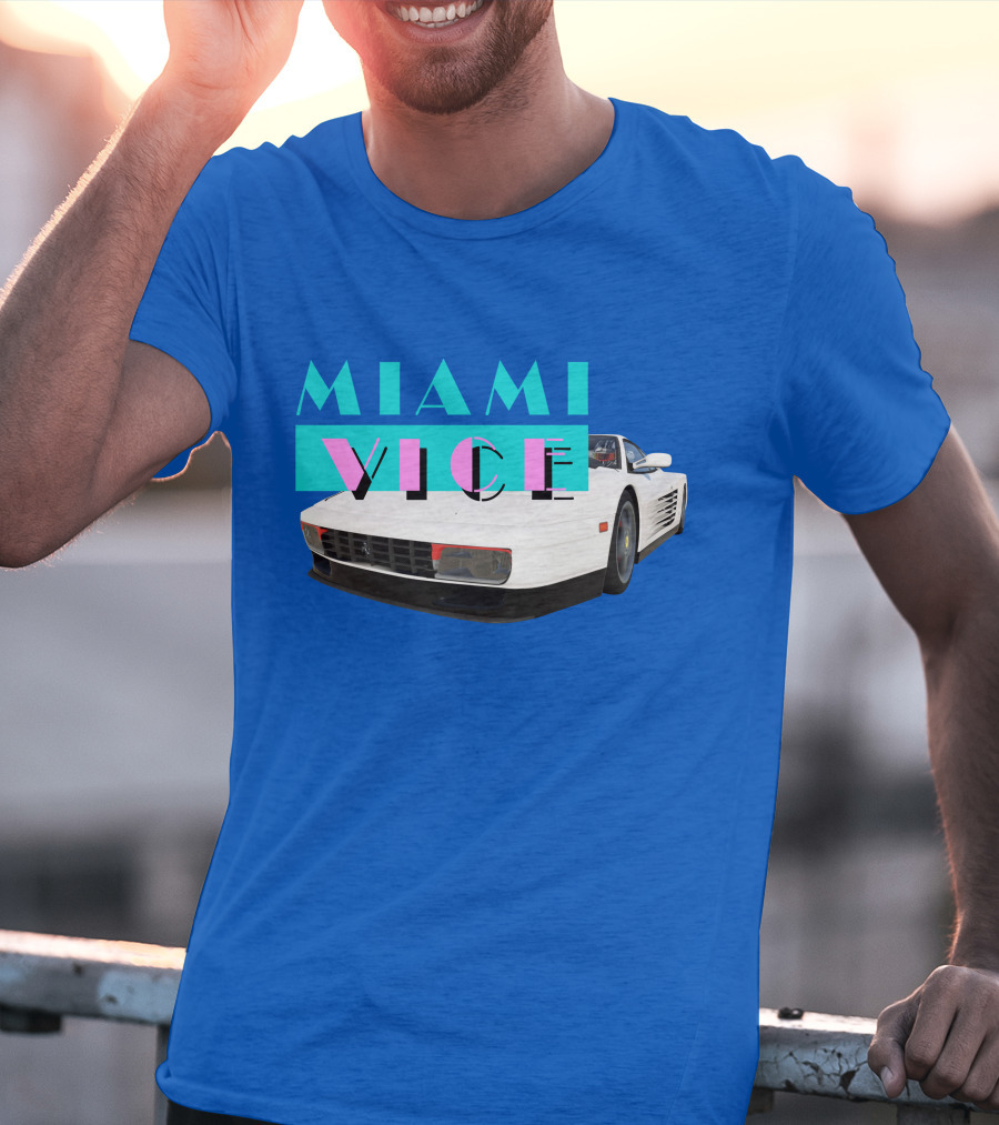 Miami Vice Retro Car T-Shirt