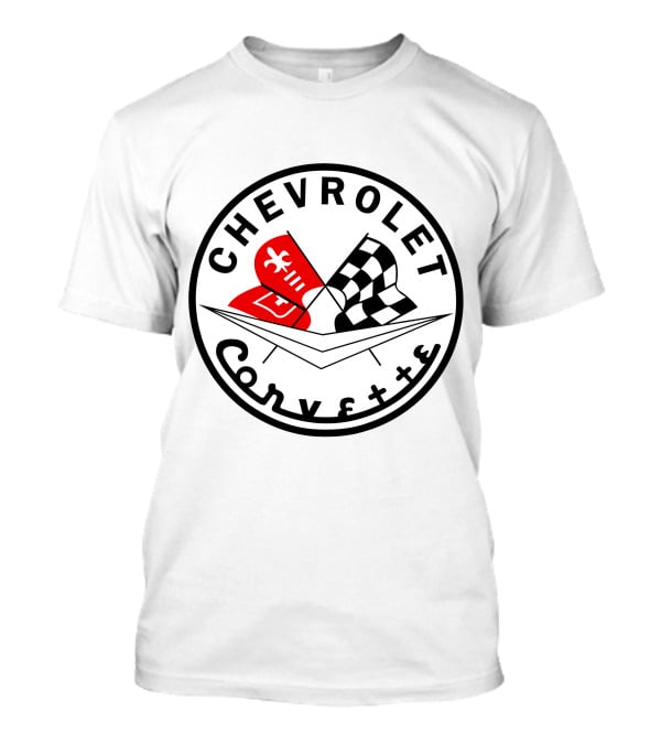 Chevrolet Corvette Racing Flag Logo Fleur-de-lis T-Shirt