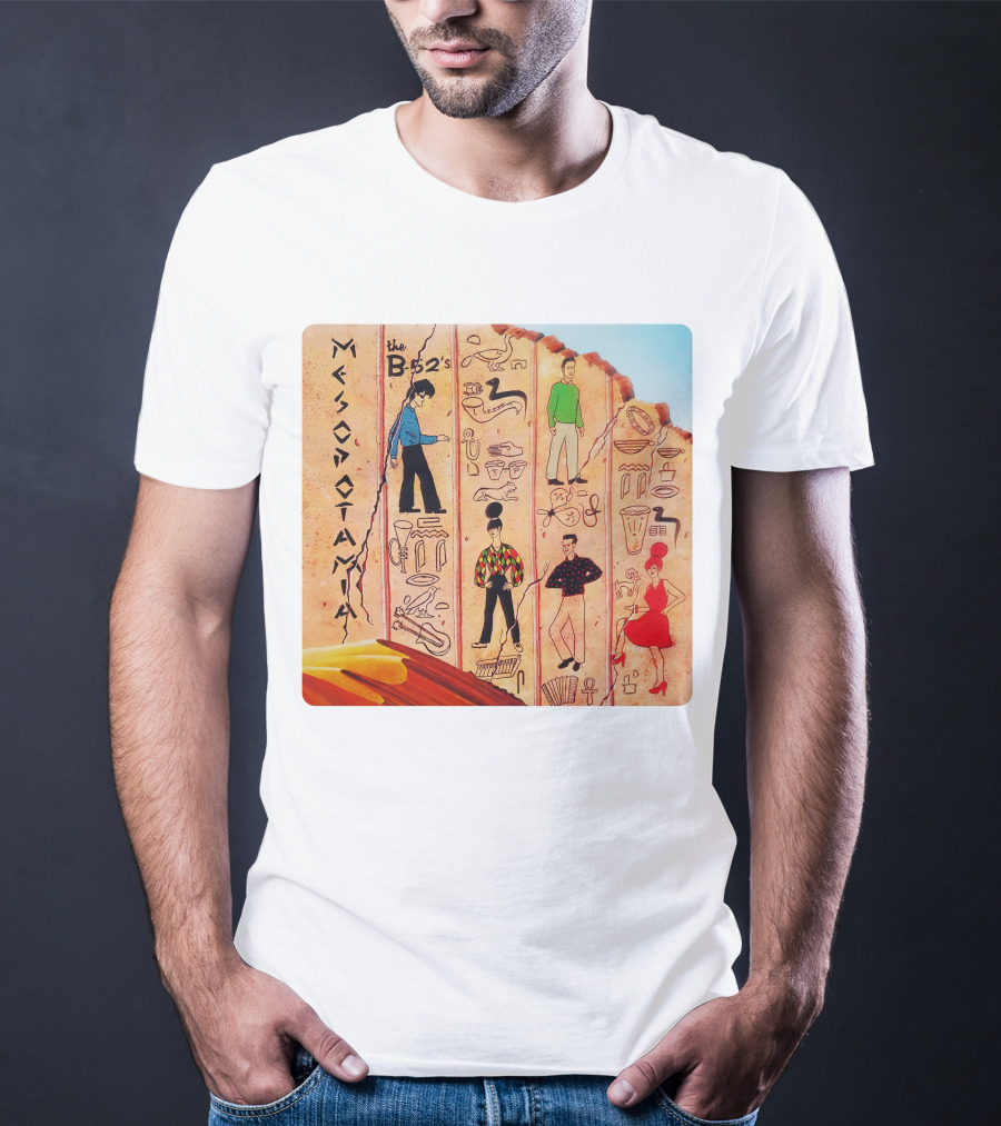 The B-52's Mesopotamia Album Art With Ancient Symbols And Figures T-Shirt