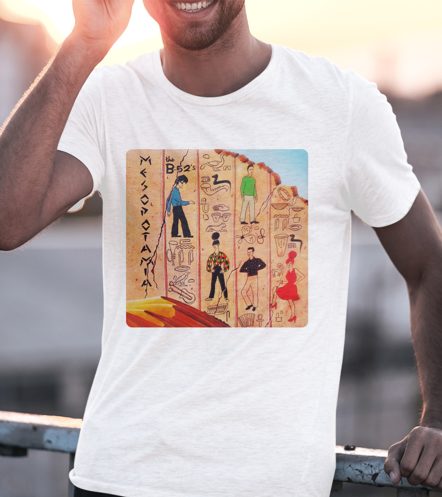 The B-52's Mesopotamia Album Art With Ancient Symbols And Figures T-Shirt