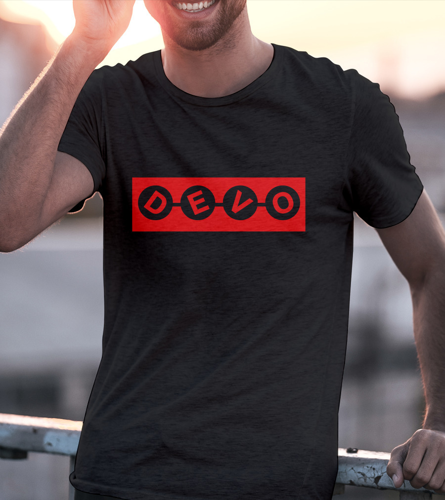 DEVO Band Logo Red And Black Circles T-Shirt