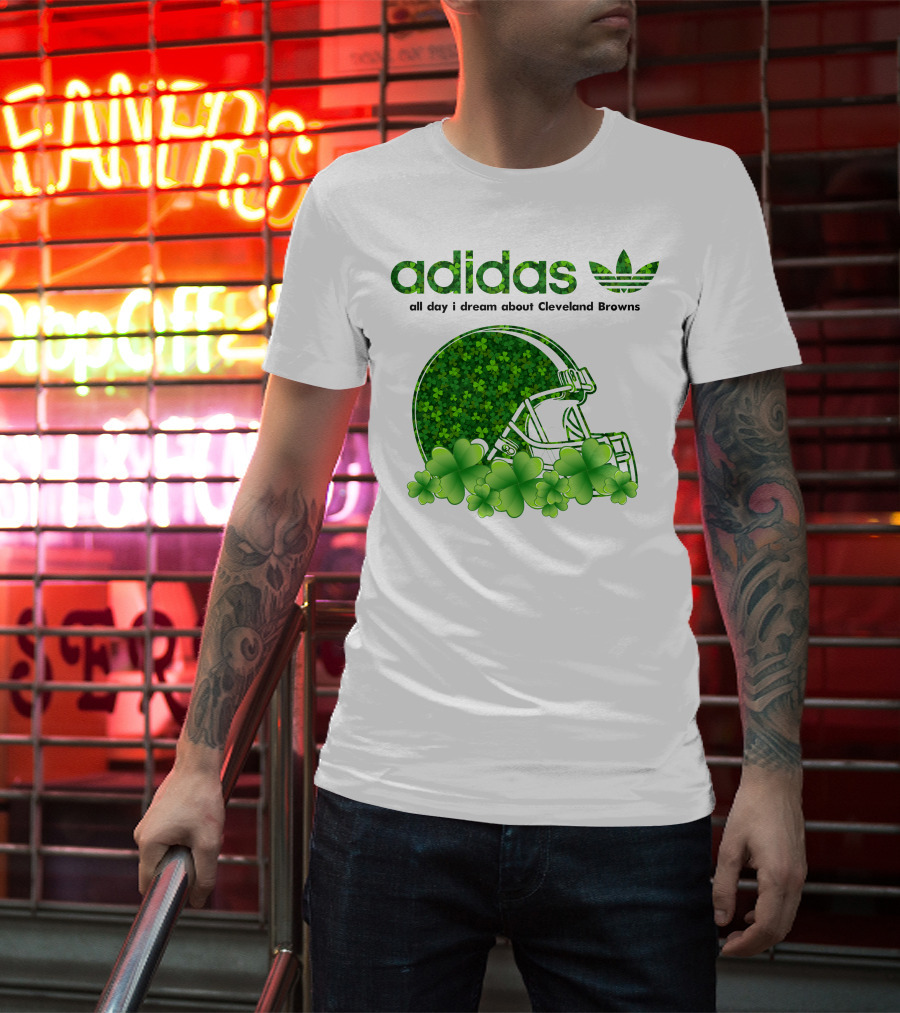 All Day I Dream About Cleveland Browns Shamrock Helmet T-Shirt