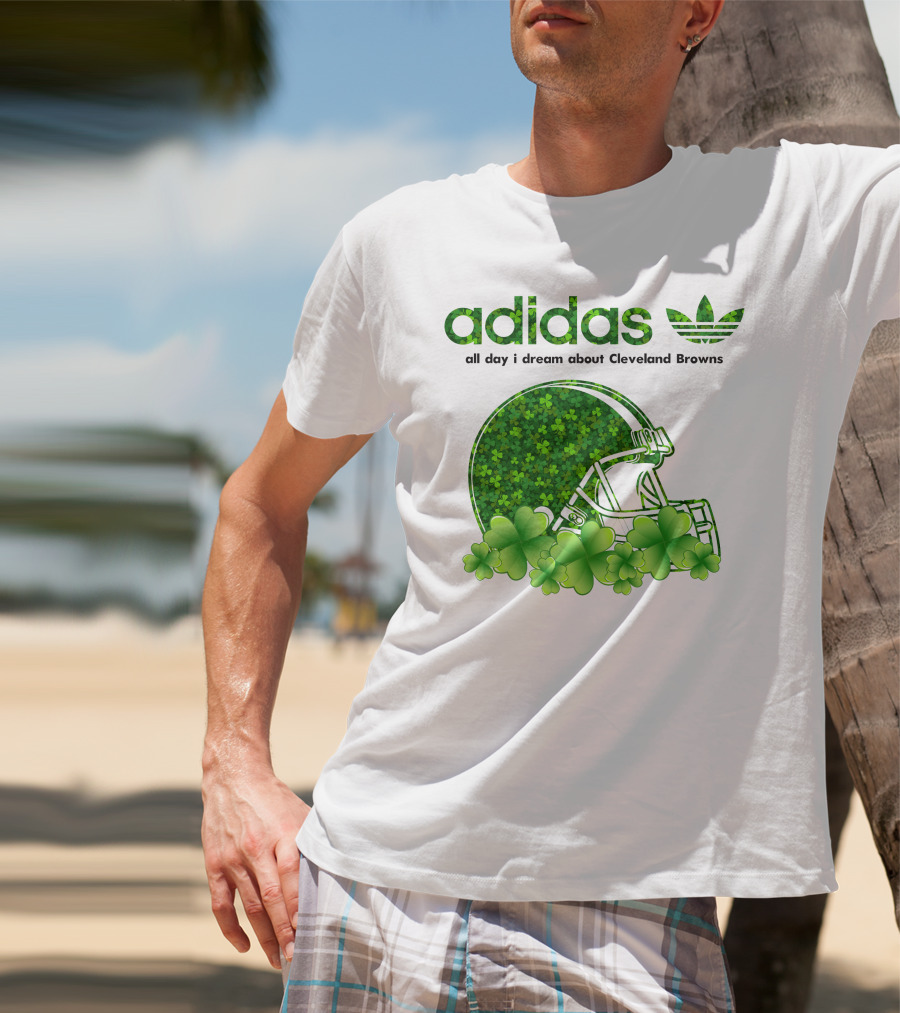 All Day I Dream About Cleveland Browns Shamrock Helmet T-Shirt