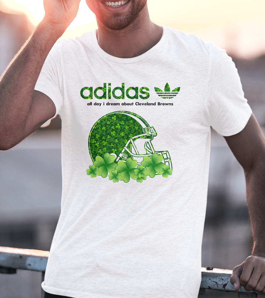 All Day I Dream About Cleveland Browns Shamrock Helmet T-Shirt