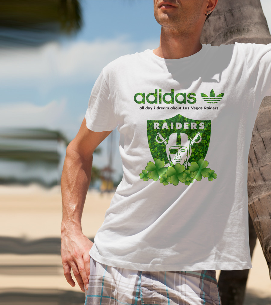 All Day I Dream About Las Vegas Raiders Shamrock Badge T-Shirt