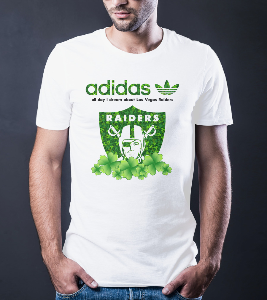 All Day I Dream About Las Vegas Raiders Shamrock Badge T-Shirt