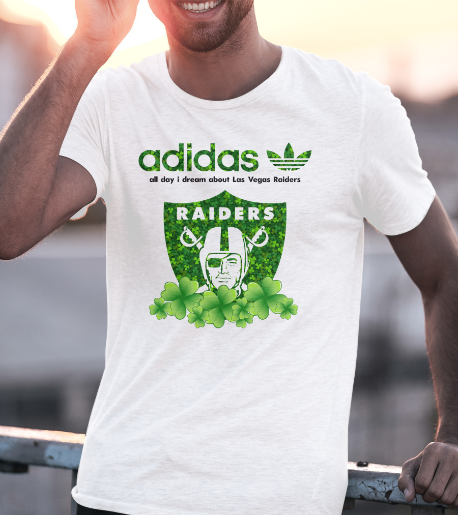 All Day I Dream About Las Vegas Raiders Shamrock Badge T-Shirt