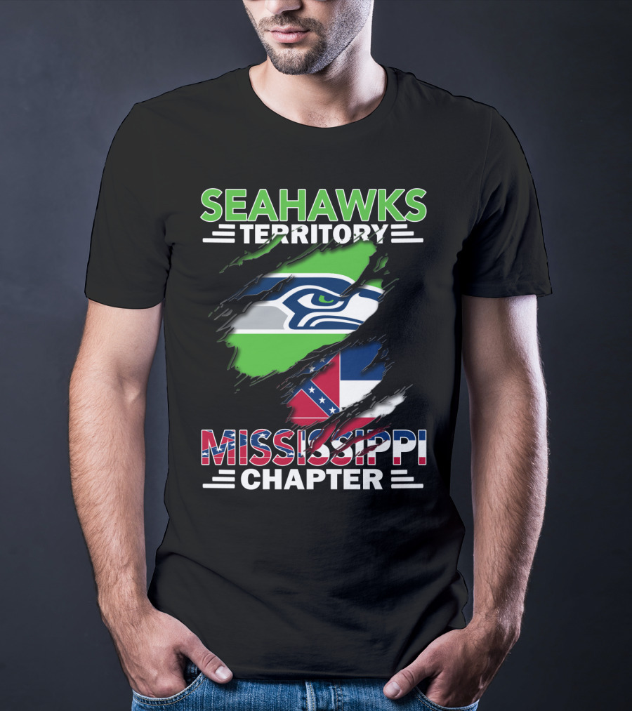Seahawks Territory Mississippi Chapter Flag T-Shirt