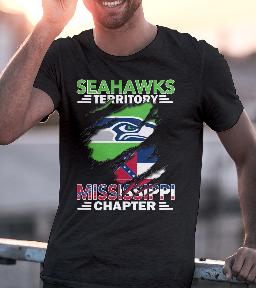 Seahawks Territory Mississippi Chapter Flag T-Shirt