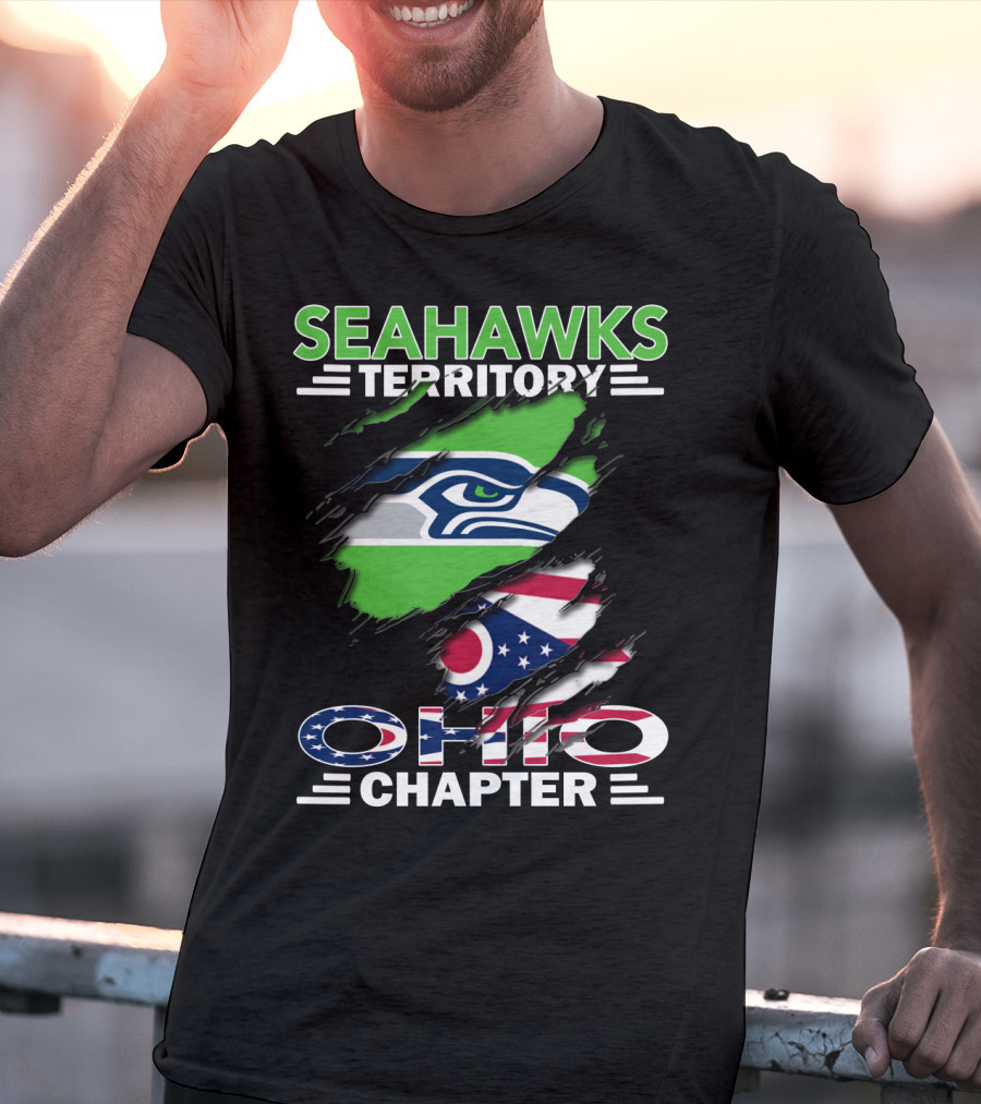 Seahawks Territory Ohio Chapter Flag Scratch T-Shirt