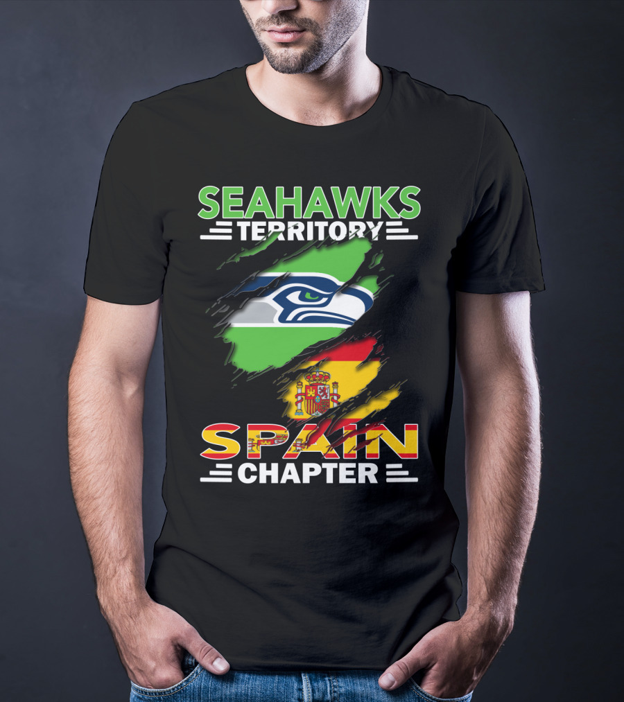 Seahawks Territory Spain Chapter Flag Logo Mix T-Shirt