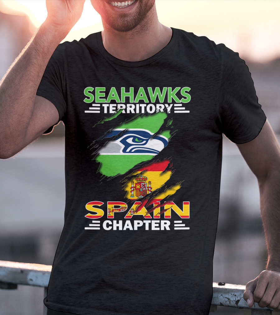 Seahawks Territory Spain Chapter Flag Logo Mix T-Shirt
