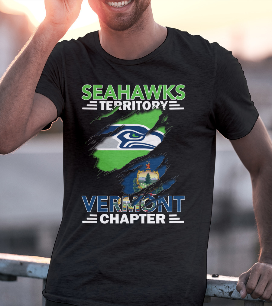 Seahawks Territory Vermont Chapter Flag T-Shirt