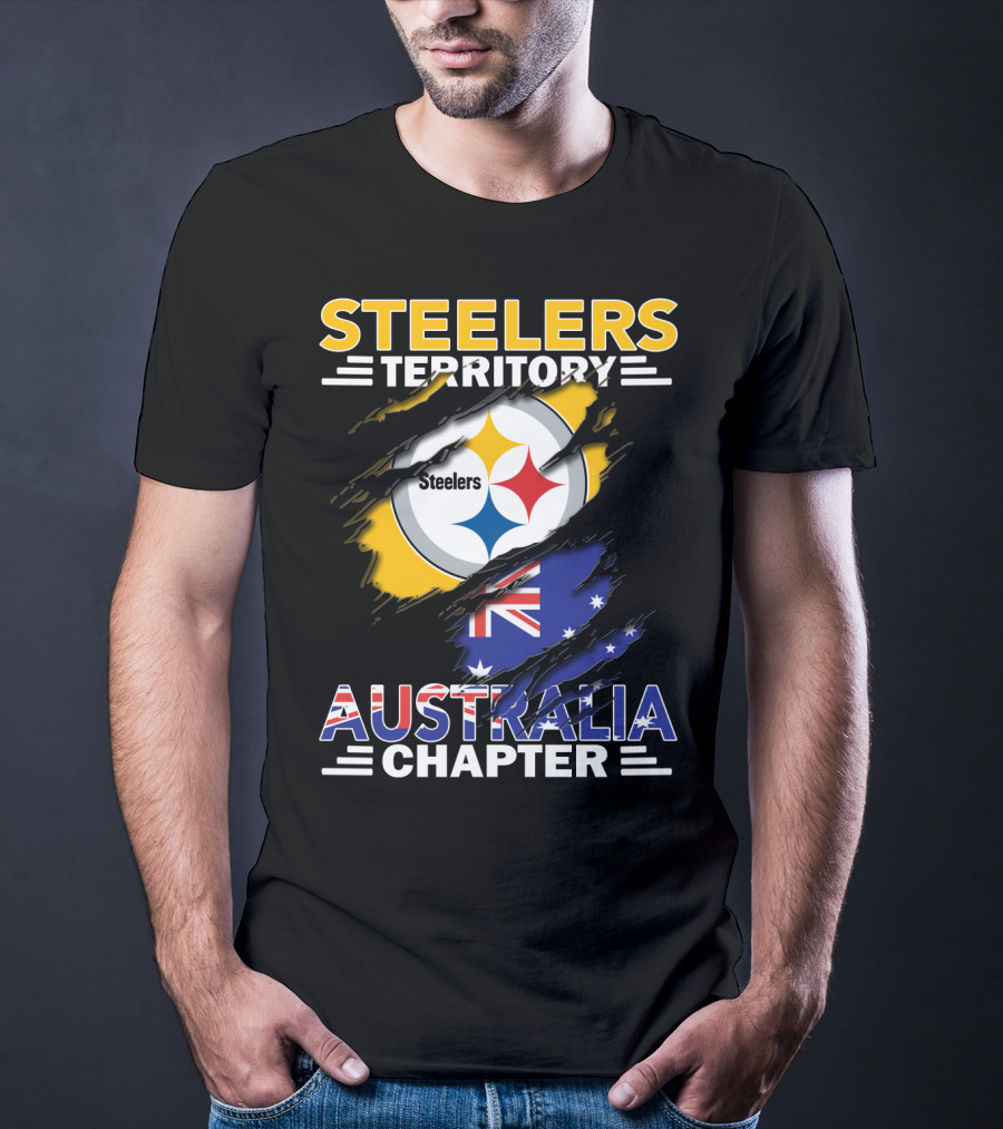 Steelers Territory Australia Chapter Steelers Logo Australian Flag T-Shirt