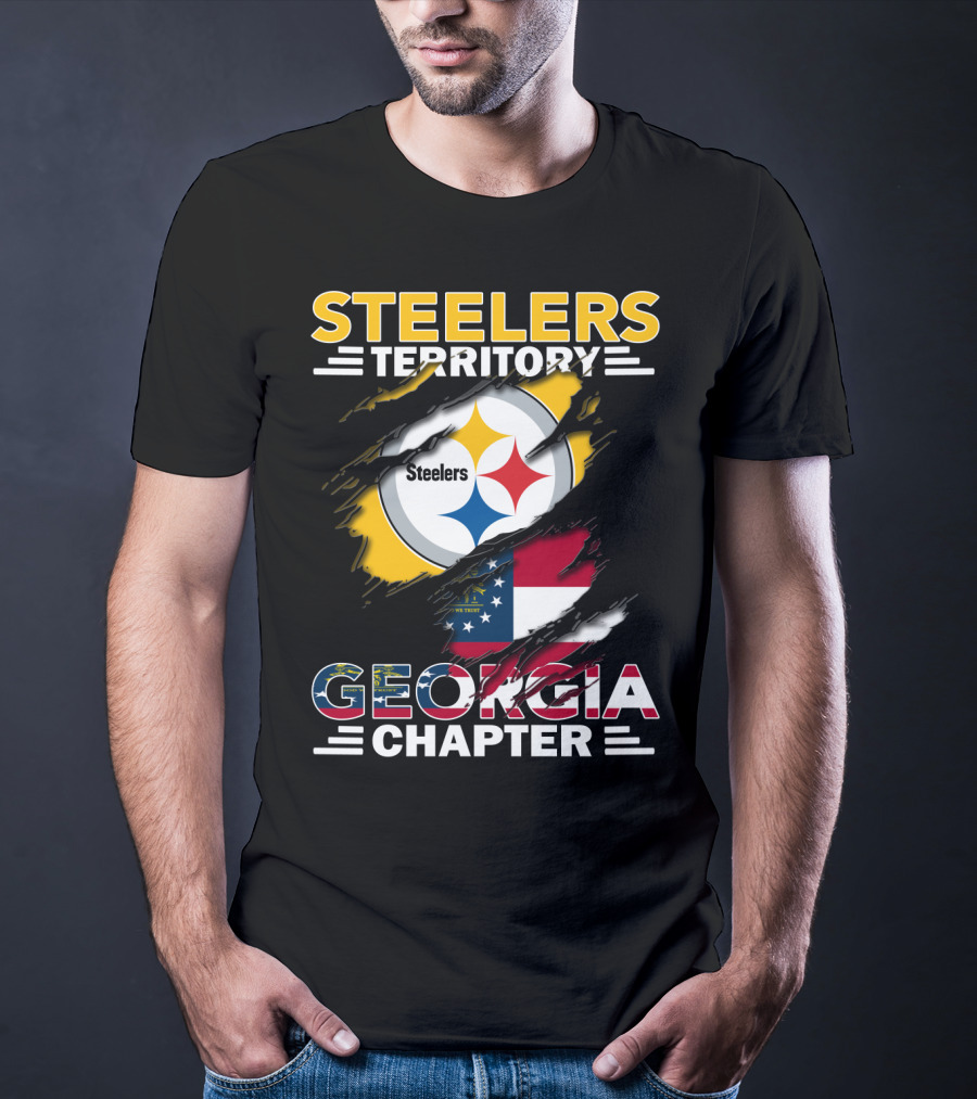 Steelers Territory Georgia Chapter Flag T-Shirt