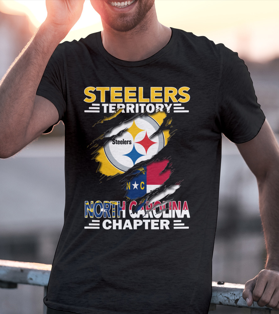Steelers Territory North Carolina Chapter Steelers Logo Nc Flag T-Shirt