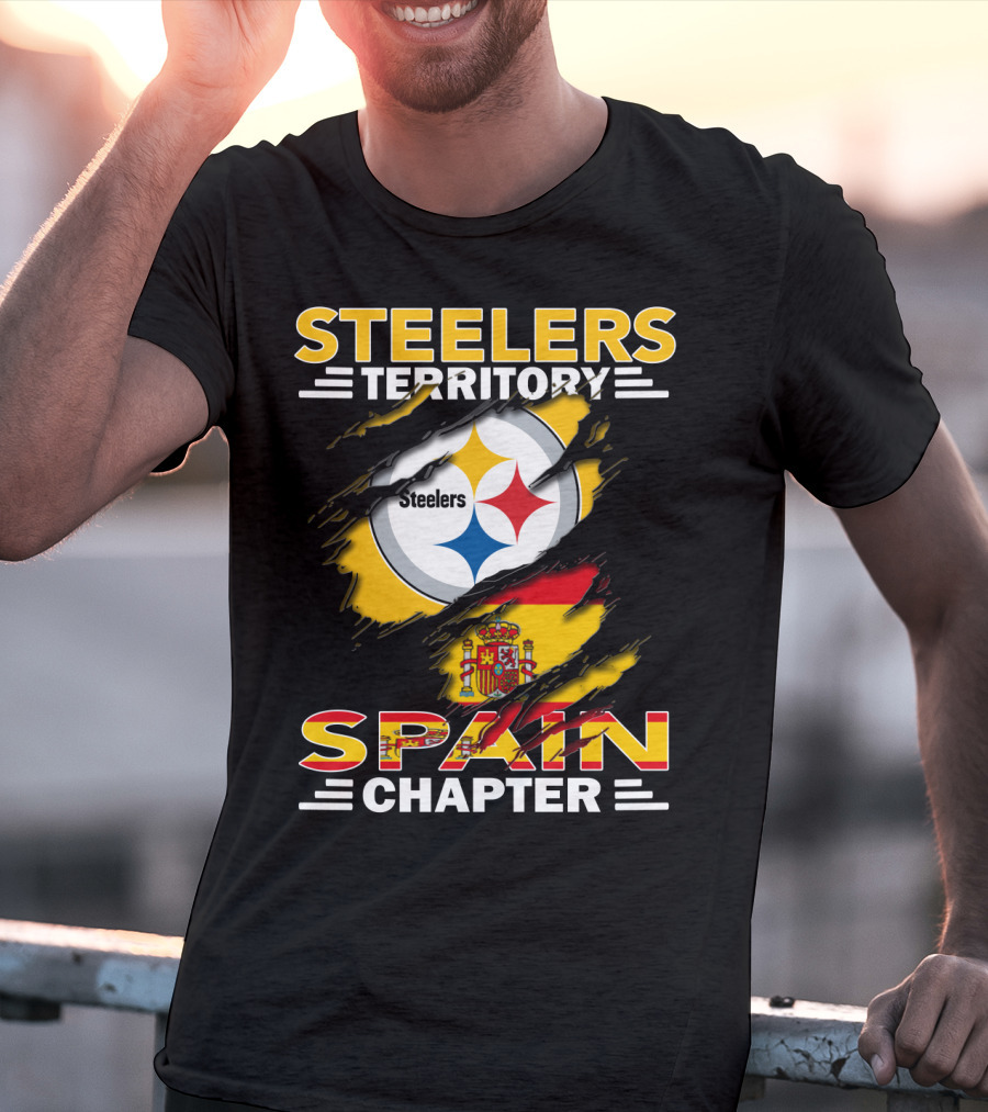 Steelers Territory Spain Chapter Nfl Fan Flag T-Shirt