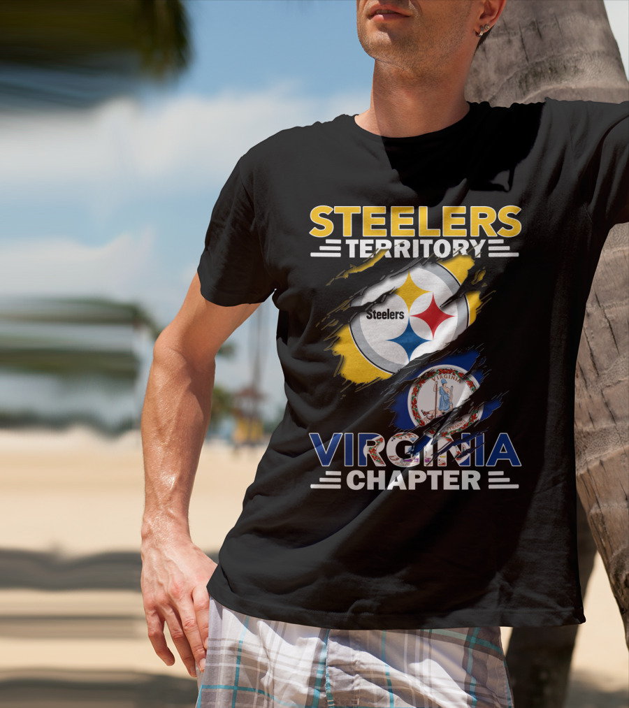 Steelers Territory Virginia Chapter Logo With Virginia State Seal T-Shirt