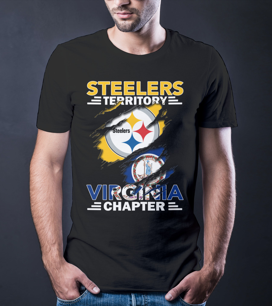 Steelers Territory Virginia Chapter Logo With Virginia State Seal T-Shirt