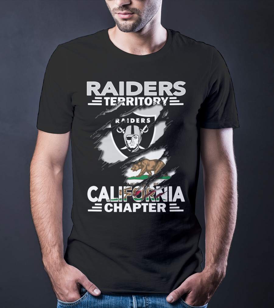 Raiders Territory California Chapter Logo With Bear And Shield T-Shirt