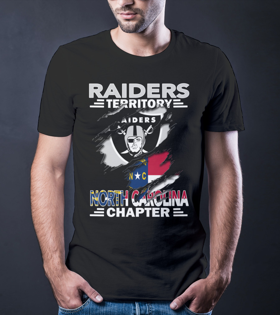 Raiders Territory North Carolina Chapter Nfl Fan Pride Display T-Shirt