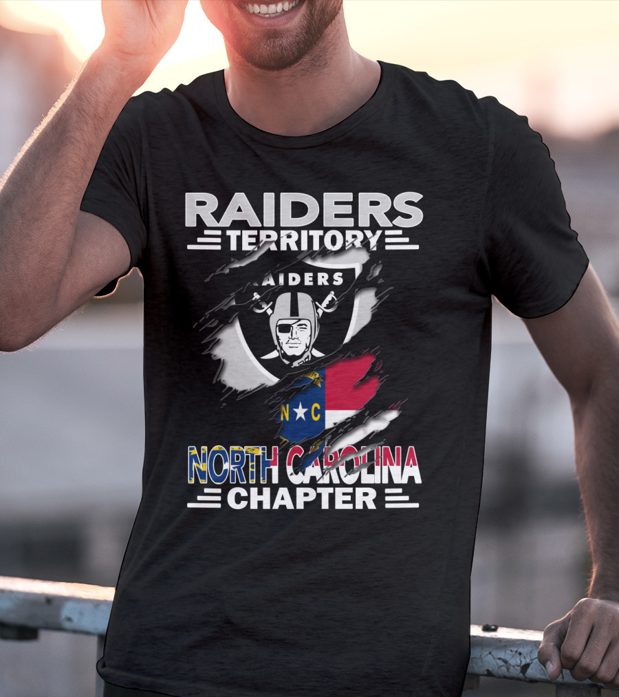 Raiders Territory North Carolina Chapter Nfl Fan Pride Display T-Shirt