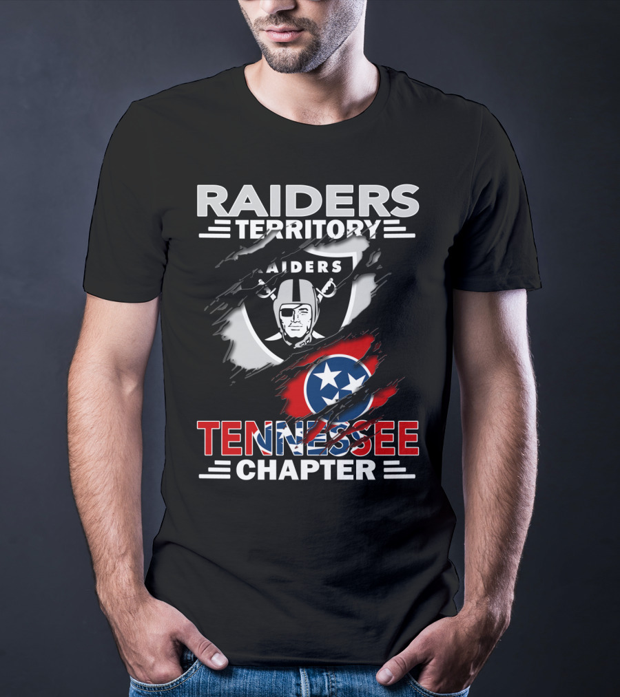 Raiders Territory Tennessee Chapter Logo With Team Emblem And Flag T-Shirt