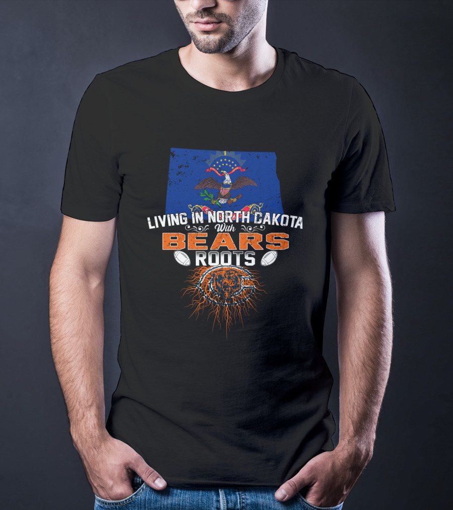 North Dakota Pride With Chicago Bears Loyal Roots T-Shirt