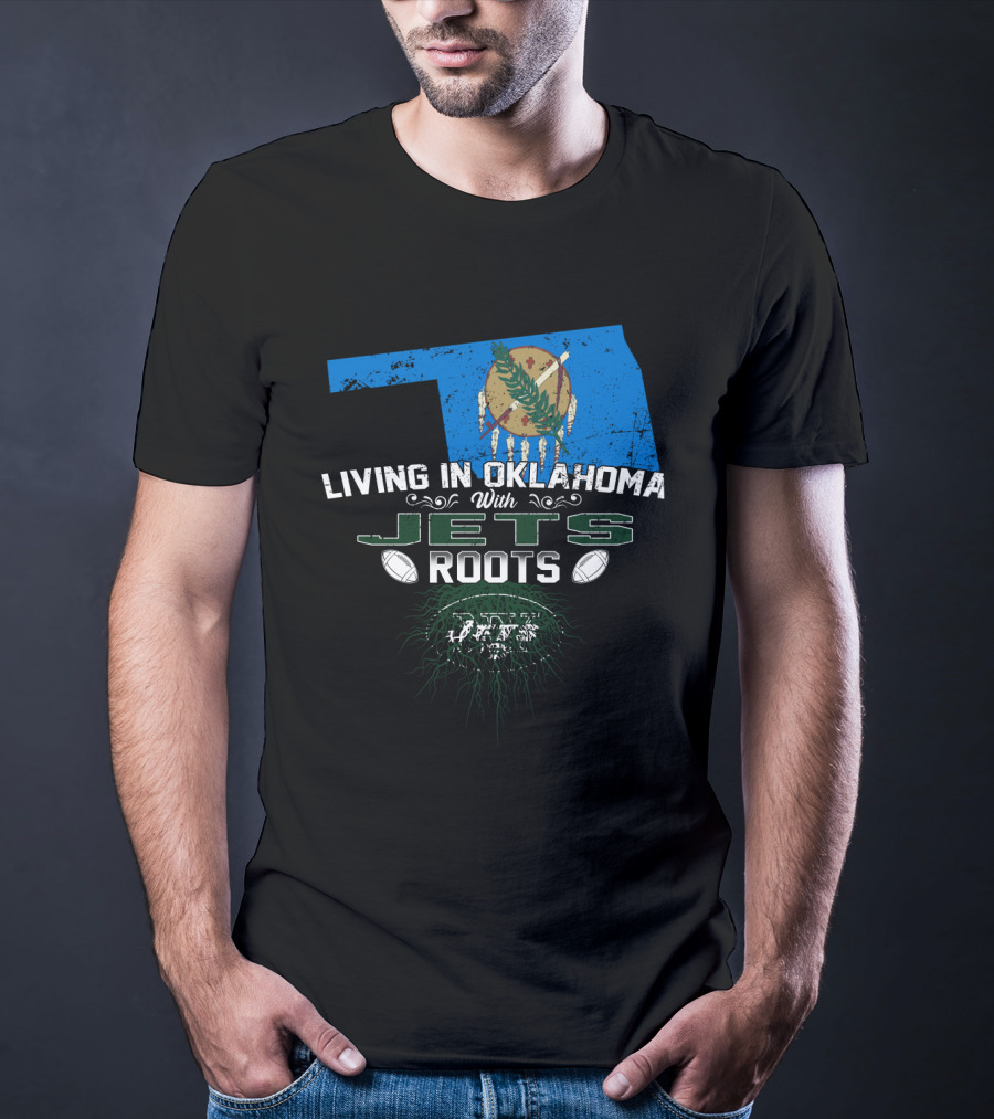 Oklahoma Pride Meets Jets Heritage With Football Flair T-Shirt