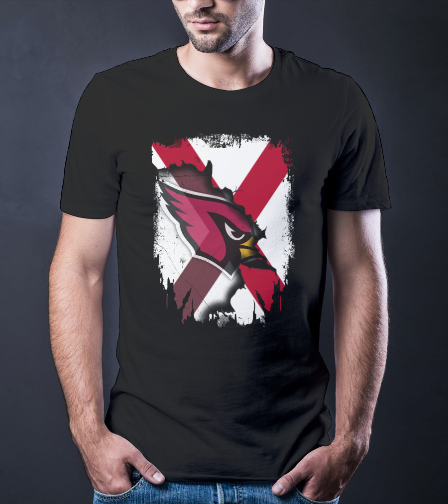 Together Alabama Cardinal Spirit Flag T-Shirt