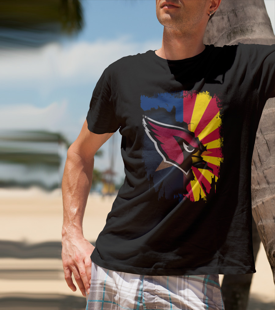 Arizona Cardinals Together State Pride Flag Burst T-Shirt