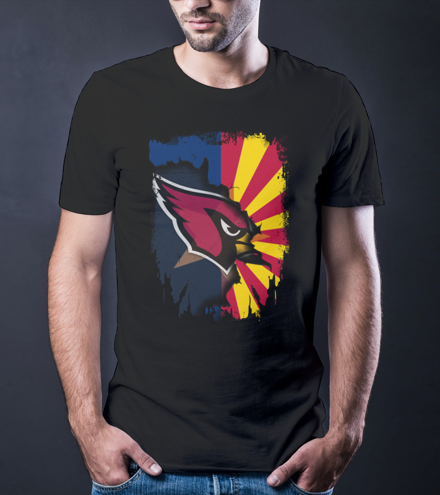 Arizona Cardinals Together State Pride Flag Burst T-Shirt