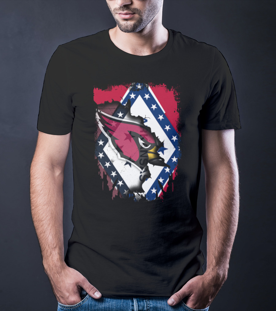 Together Arkansas Cardinals Flag Fusion T-Shirt