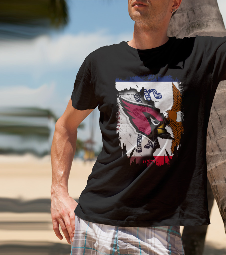 Together Iowa Flag And Cardinals With Eagle T-Shirt