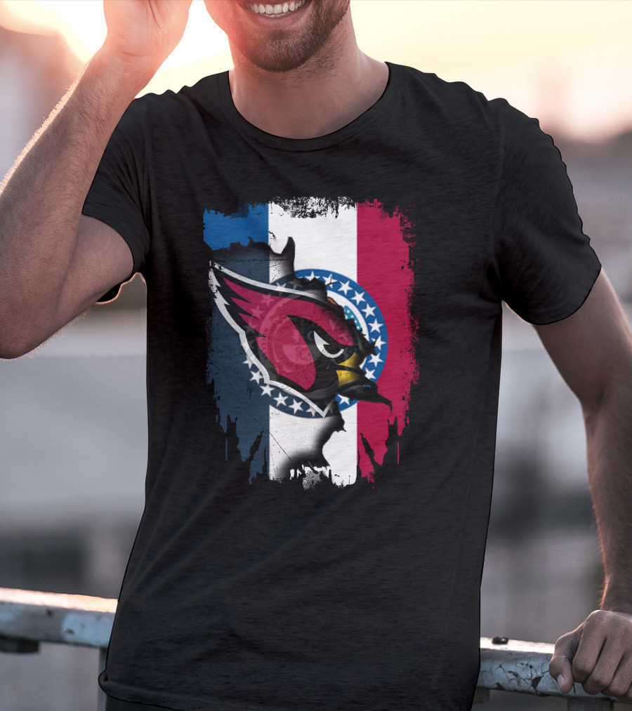 Together Missouri Cardinals State Pride Flag Fusion T-Shirt