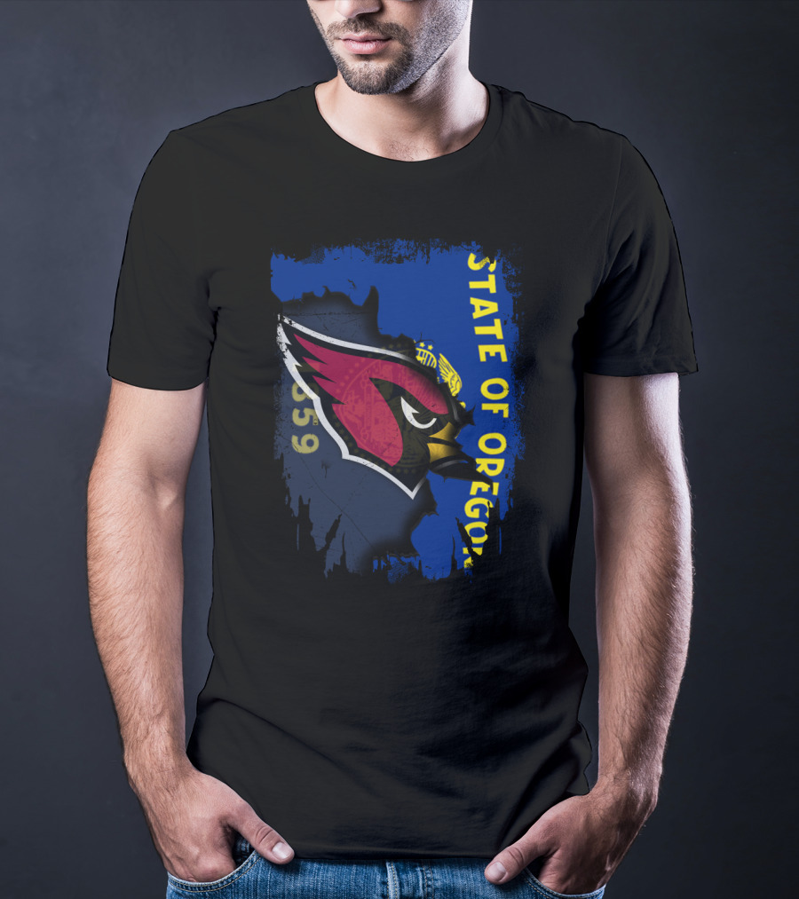 State Of Oregon Cardinals Logo Fusion T-Shirt