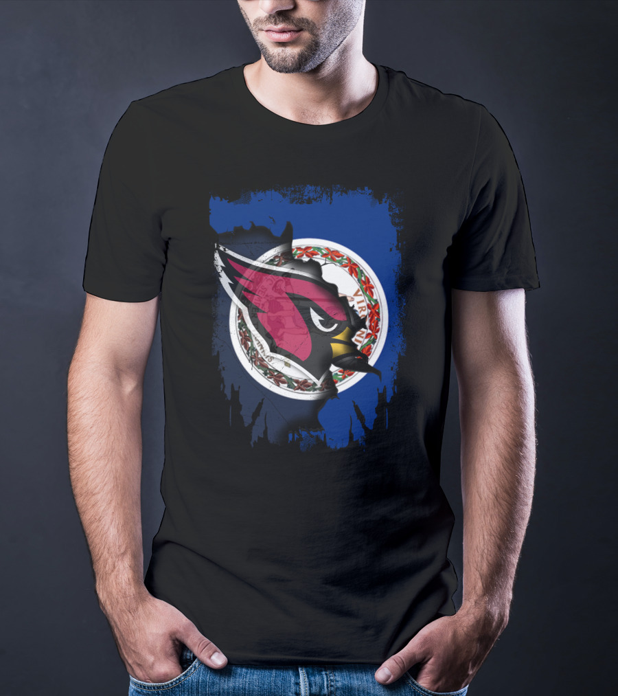 Virginia State Flag With Cardinals T-Shirt