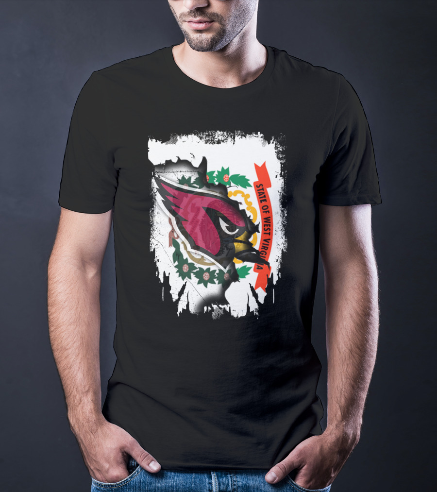 State Of West Virginia Cardinals Vintage Emblem T-Shirt