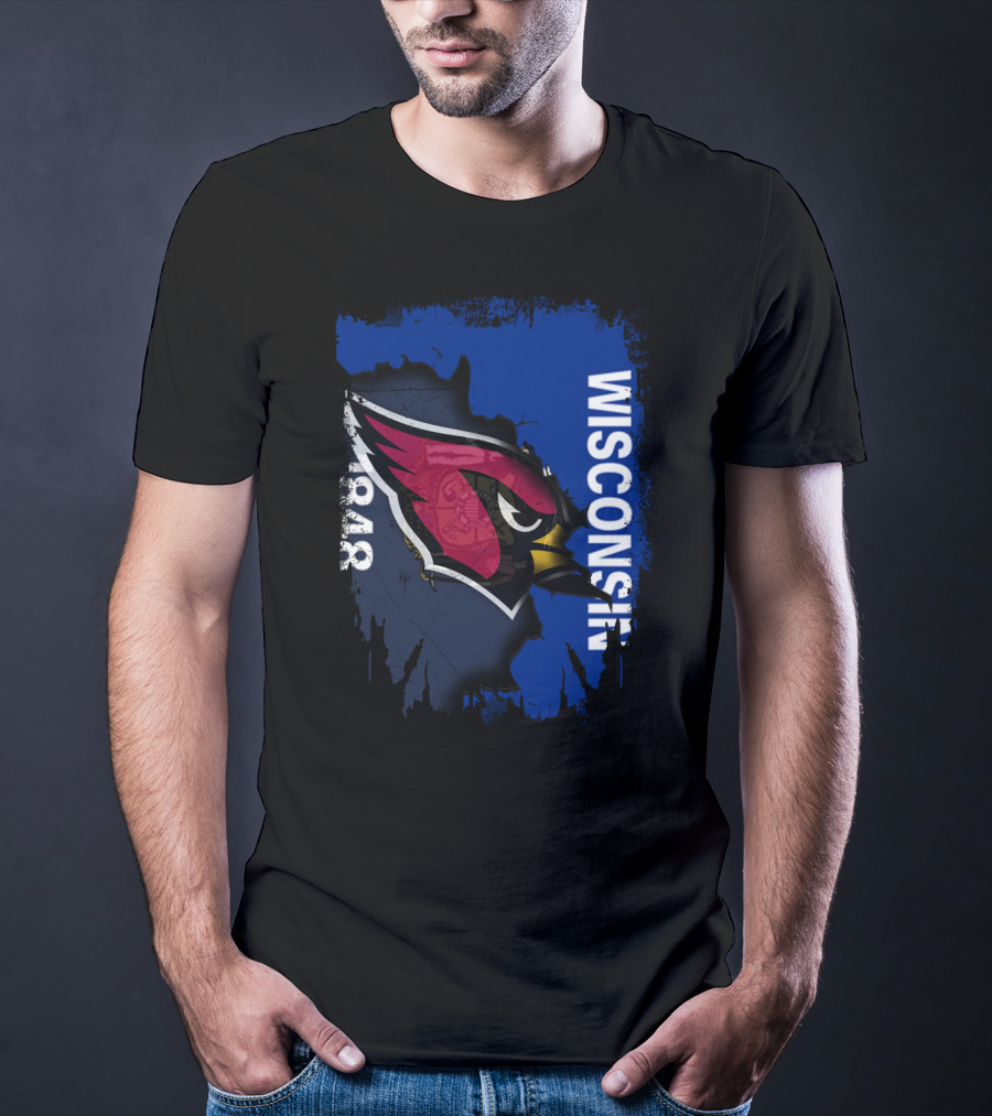 Wisconsin 1848 Together With Cardinals T-Shirt